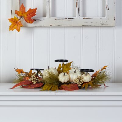 Primrue Pumpkin And Maple Leaf Mixed Candelabrum Reviews Wayfair